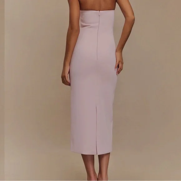 Sussan Strapless Midi Dress - Powder Pink - Picture 2 of 2